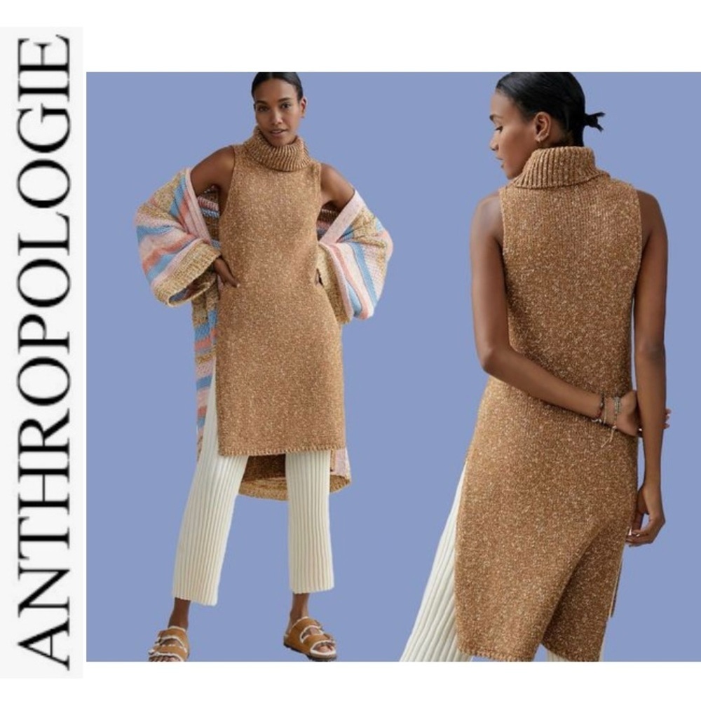 NWOT Anthropologie Flowy Maxi Knit Sleeveless Sweater. Size S (see all pics)